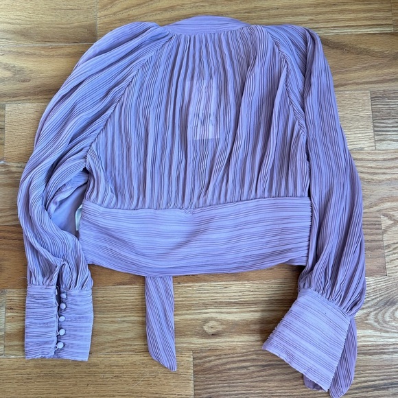 Zara Tied Pleated Top - Picture 5 of 10